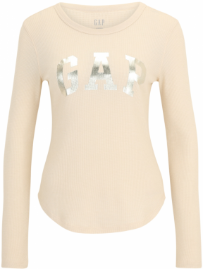 Gap Petite Tričko  krémová / strieborná