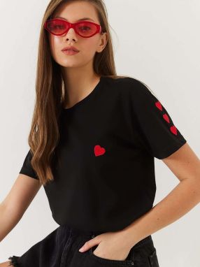 Bianco Lucci Tričko  červená / čierna