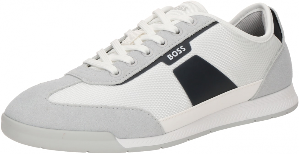 BOSS Nízke tenisky 'Nitan'  sivá / čierna / biela