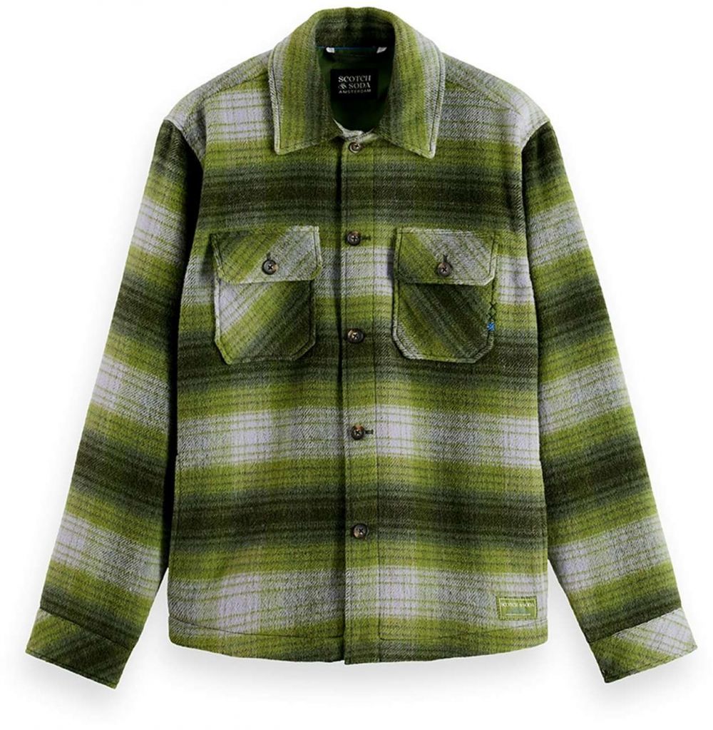 SCOTCH & SODA Prechodná bunda  svetlosivá / kiwi / tmavozelená