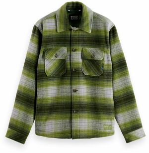 SCOTCH & SODA Prechodná bunda  svetlosivá / kiwi / tmavozelená