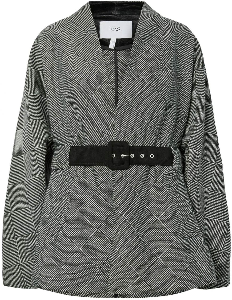 YAS Prechodná bunda 'YASCHEY'  čierna / biela