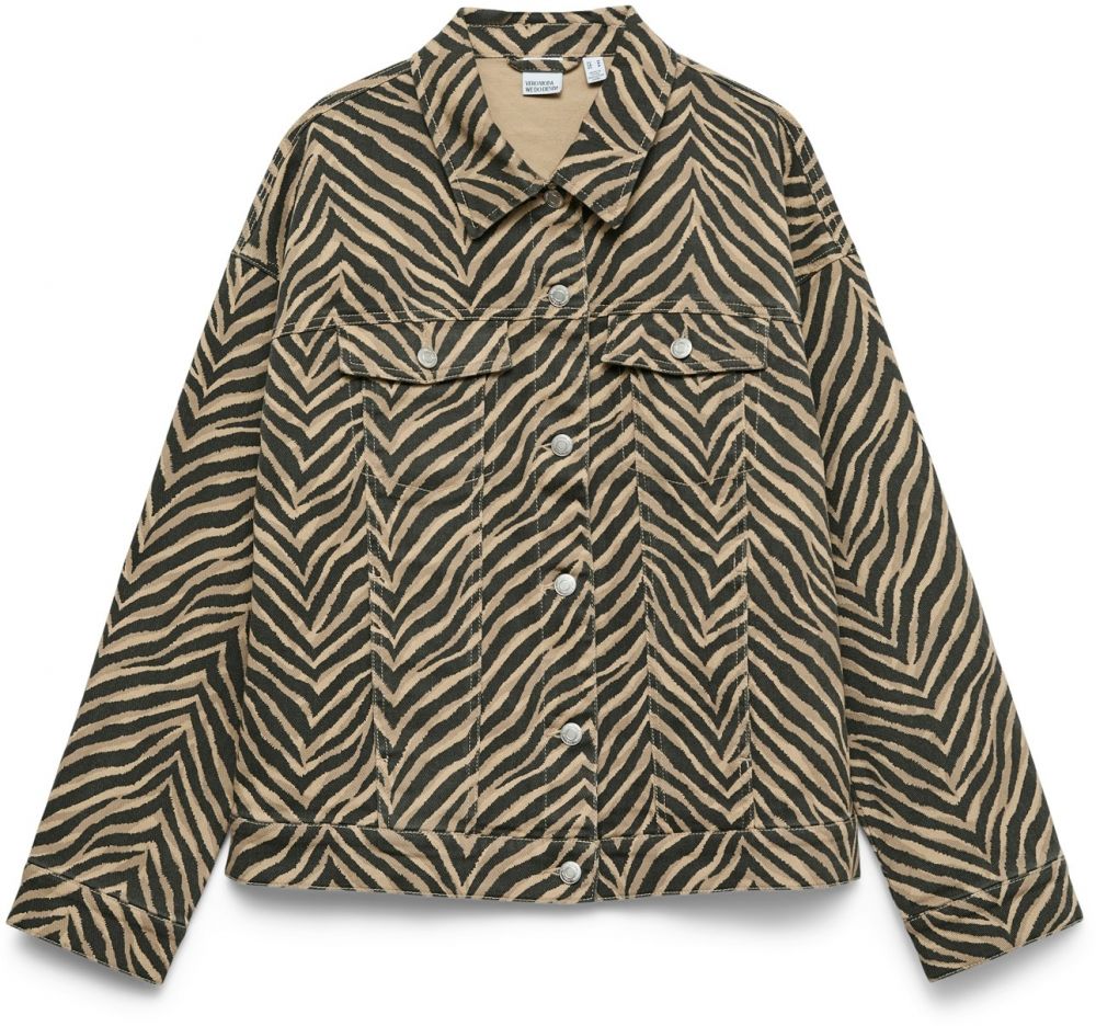 VERO MODA Prechodná bunda 'VMTESSA'  svetlohnedá / čierna