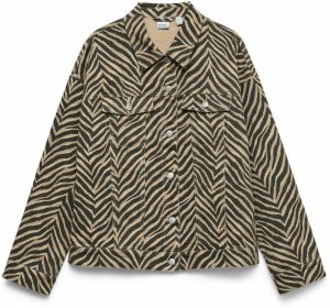 VERO MODA Prechodná bunda 'VMTESSA'  svetlohnedá / čierna