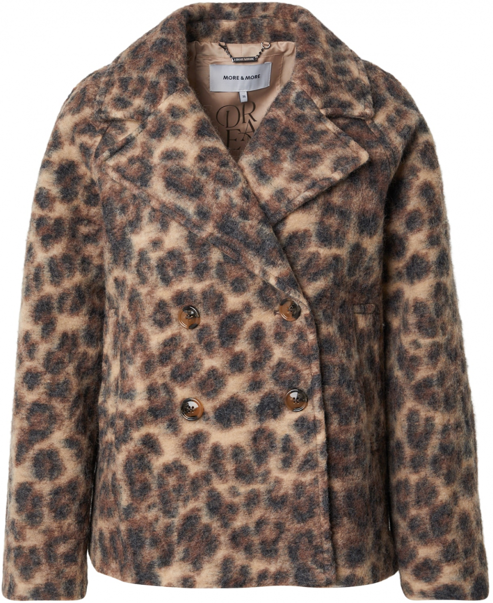 MORE & MORE Prechodná bunda  farba ťavej srsti / čokoládová / čierna