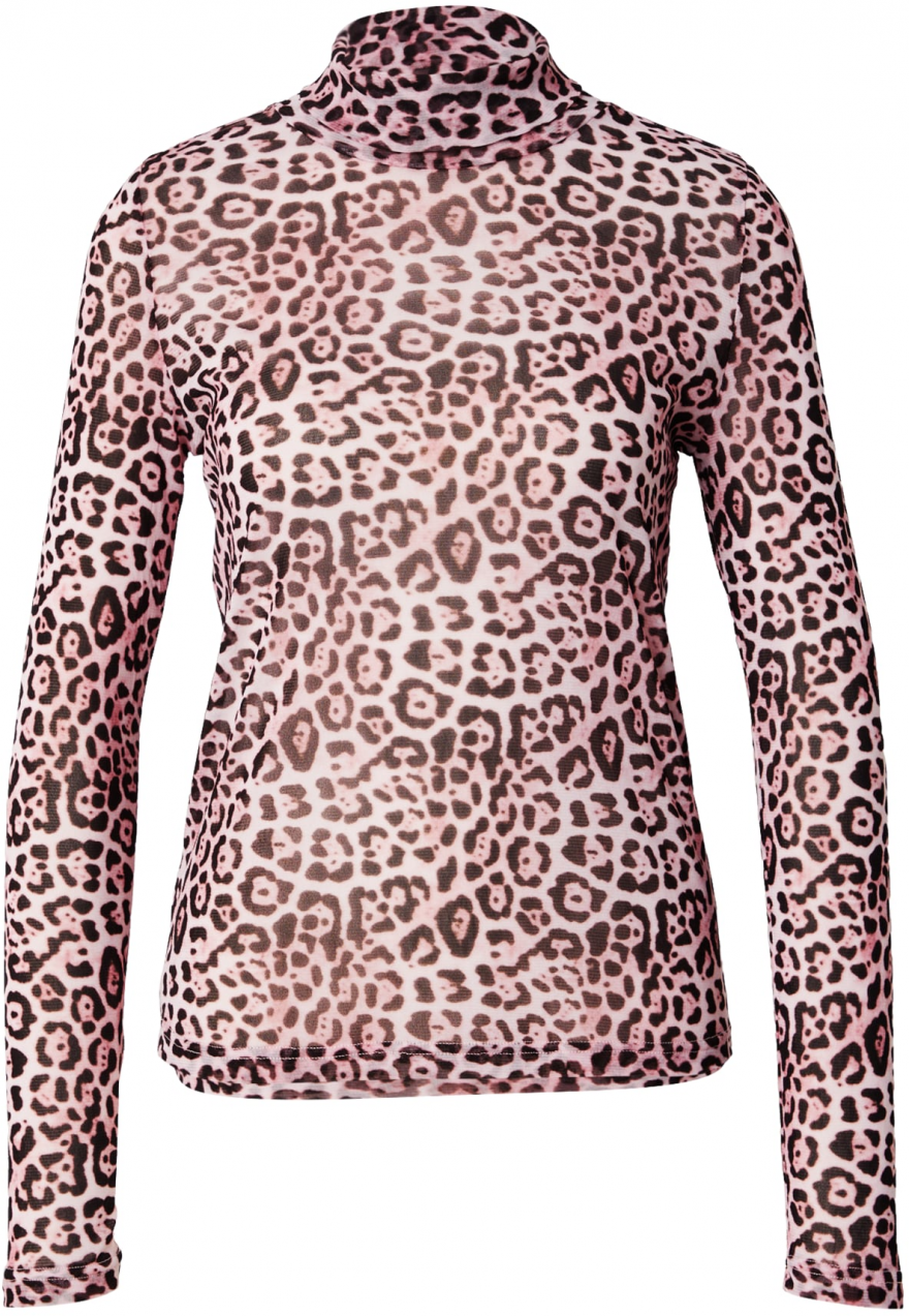 Lollys Laundry Tričko 'Orie'  tmavohnedá / ružová / biela