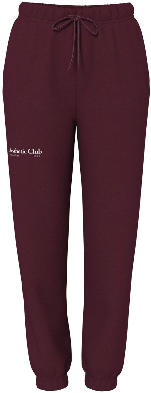 PIECES Nohavice 'PCRISSO'  vínovo červená / biela