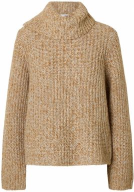 SELECTED Sveter 'SLFCHICAGO'  svetlohnedá