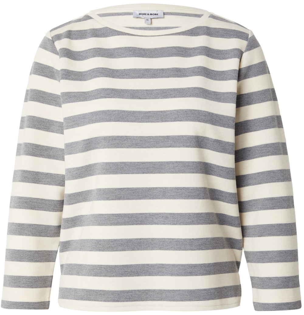 MORE & MORE Tričko  krémová / striebornosivá