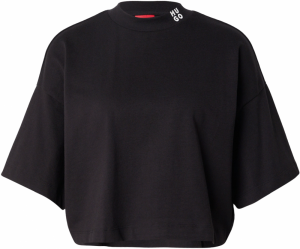 HUGO Tričko 'Damelody'  čierna / biela