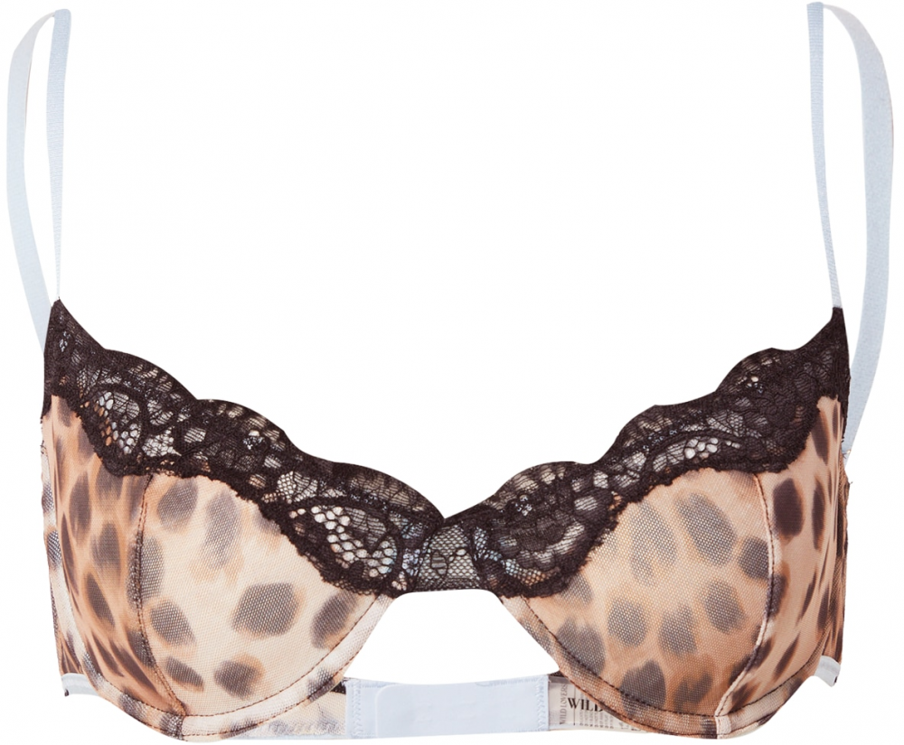 WILD LOVERS Podprsenka 'LYRA'  béžová / pastelovo modrá / svetlohnedá / čierna