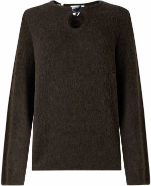 SELECTED Sveter 'SLFLULU'  tmavohnedá
