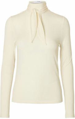 SELECTED Tričko 'SLFLINA LANO'  krémová