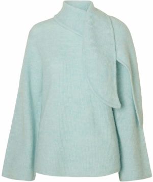 SELECTED Sveter 'SLFLULU'  nebesky modrá