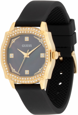 GUESS Analógové hodinky 'LIV'  zlatá / čierna