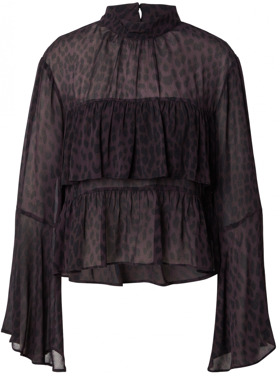 OH APRIL Blúzka 'Tessa'  tmavohnedá / čierna