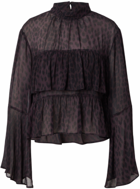 OH APRIL Blúzka 'Tessa'  tmavohnedá / čierna