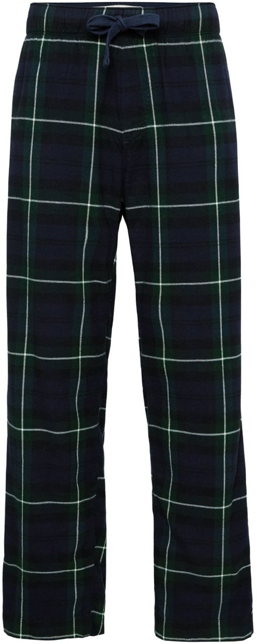Abercrombie & Fitch Pyžamové nohavice  námornícka modrá / jedľová / biela