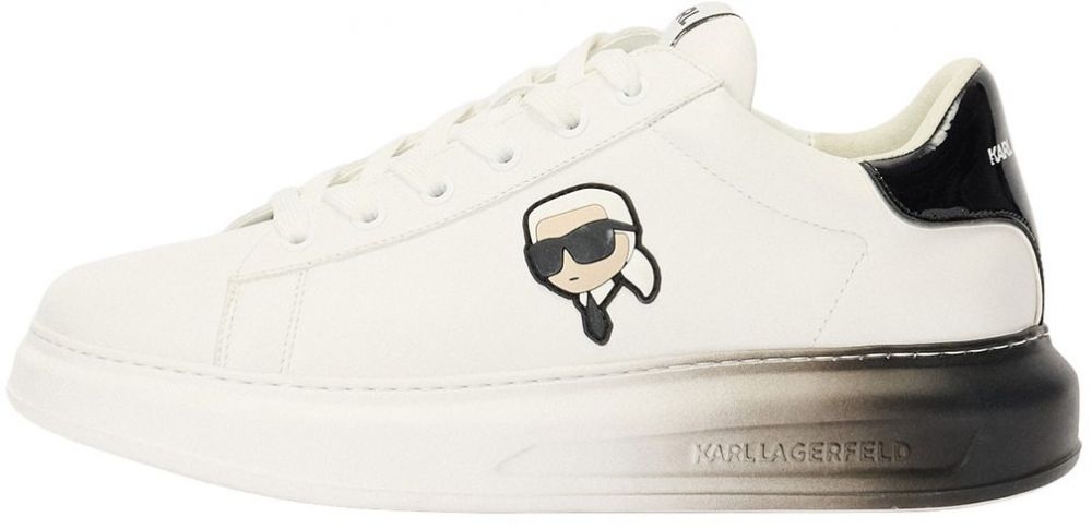 Karl Lagerfeld Nízke tenisky  čierna / biela