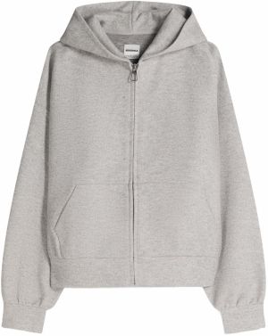 Bershka Tepláková bunda  sivá