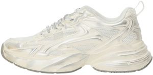 BUFFALO Nízke tenisky 'GIANNA'  strieborná / prírodná biela