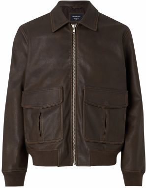 Abercrombie & Fitch Prechodná bunda  tmavohnedá