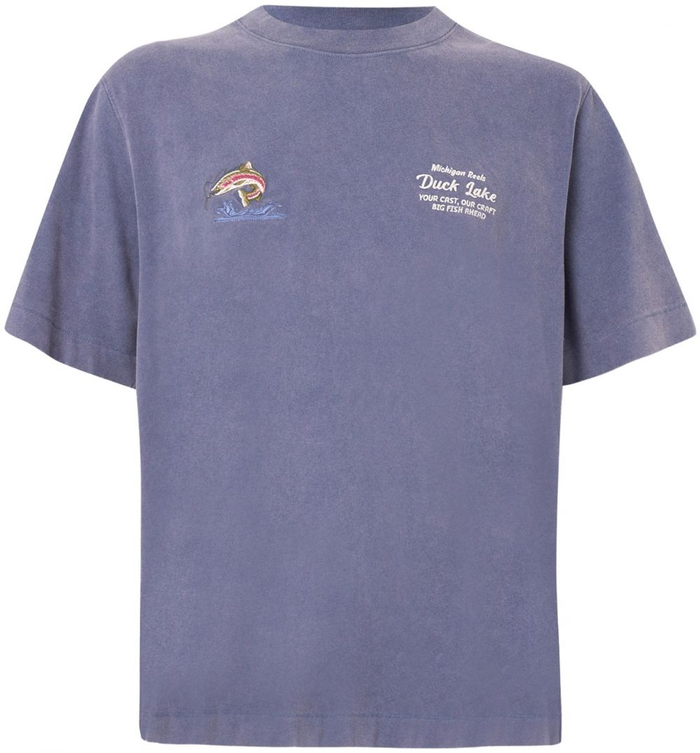 Abercrombie & Fitch Tričko 'COUNTRYSIDE'  modrosivá / zelená / ružová / biela