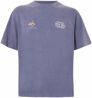 Abercrombie & Fitch Tričko 'COUNTRYSIDE'  modrosivá / zelená / ružová / biela