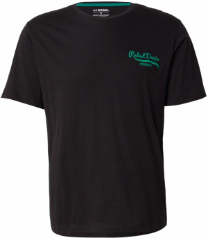 JJ Rebel Tričko 'JREBKIM'  smaragdová / čierna