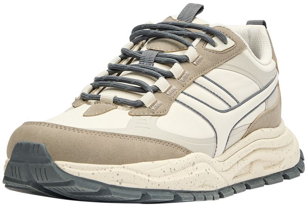 Pull&Bear Nízke tenisky  béžová / farba ťavej srsti / tmavosivá / biela