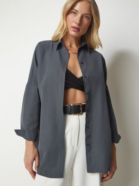 Happiness İstanbul Blúzka  tmavosivá