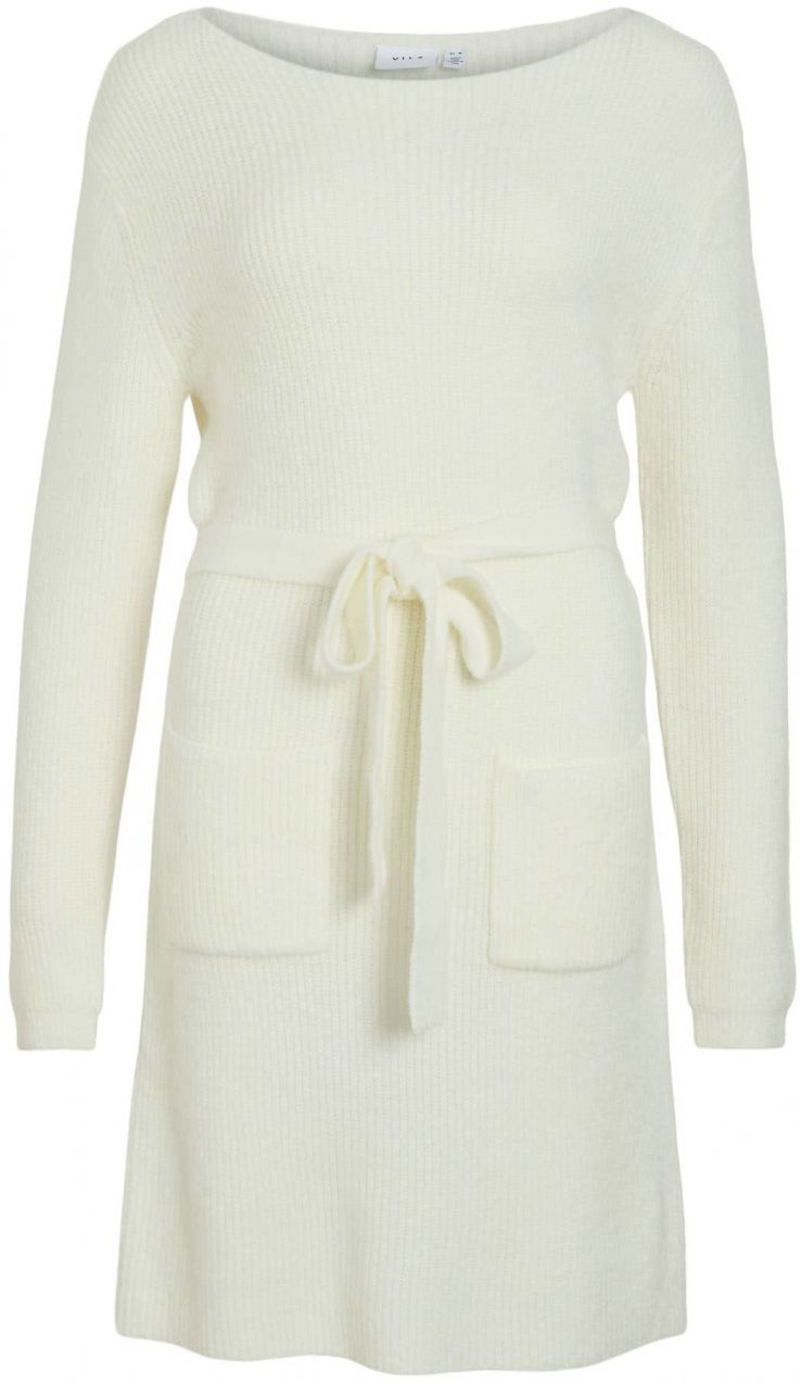 VILA Pletené šaty 'VIMOLLI'  biela