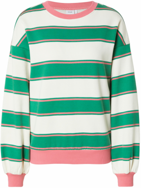 NÜMPH Mikina 'LAPPI'  zelená / ružová / biela