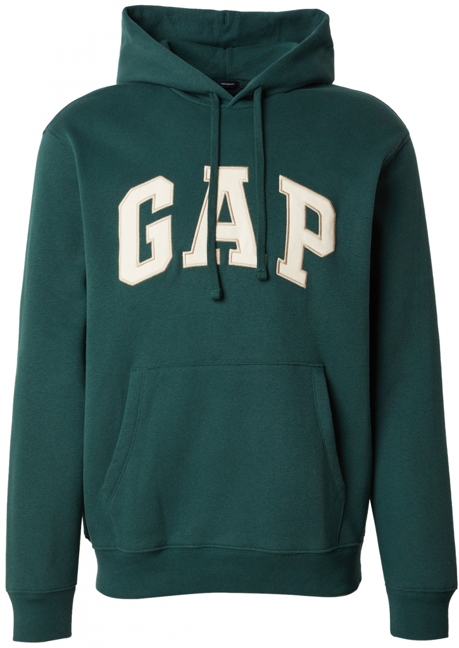 GAP Mikina  jedľová / biela melírovaná