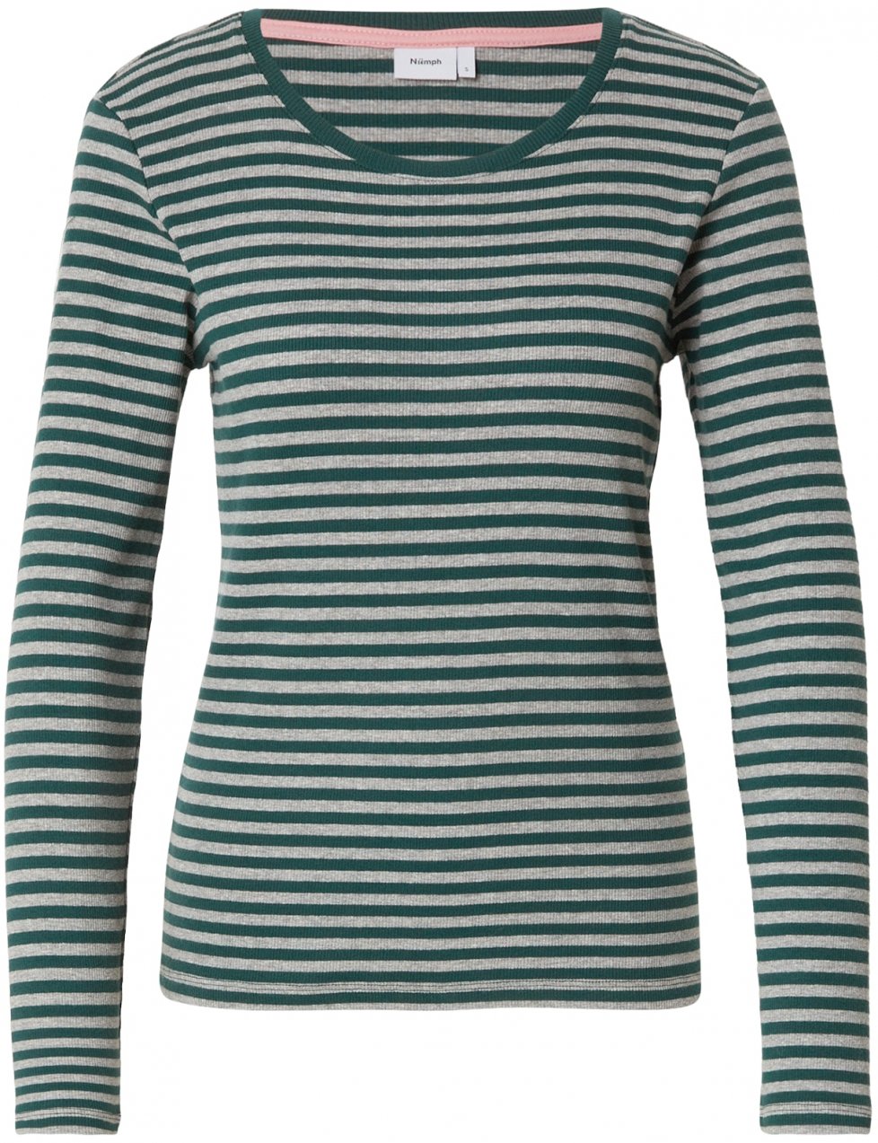 NÜMPH Tričko 'MELANY'  sivá melírovaná / jedľová