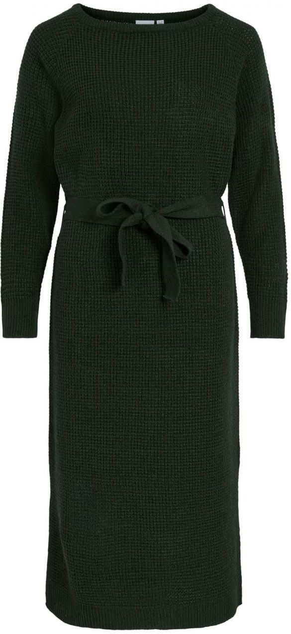 VILA Pletené šaty 'VIBubba'  tmavozelená
