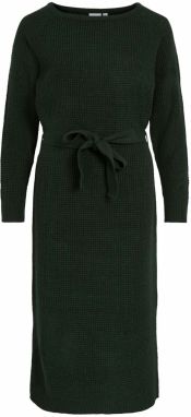 VILA Pletené šaty 'VIBubba'  tmavozelená