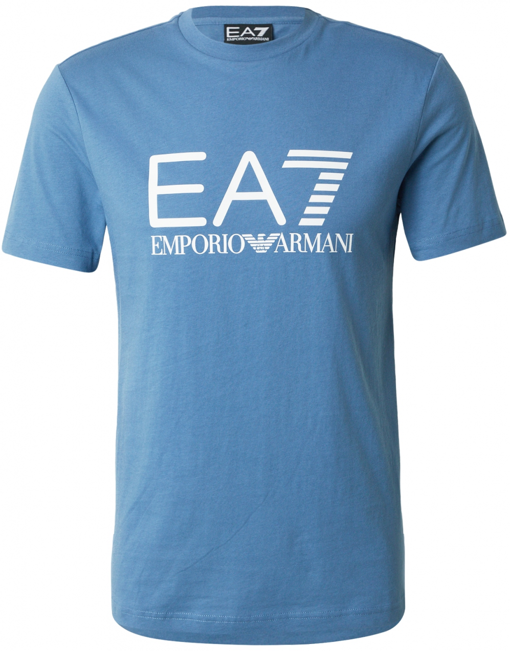 EA7 Emporio Armani Tričko  modrá denim / biela