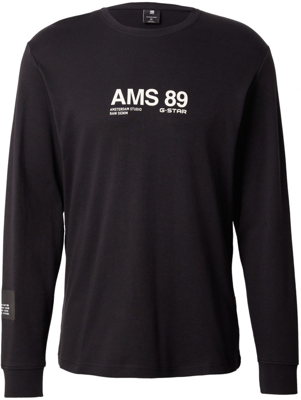 G-STAR Tričko 'Ams 89'  čierna / biela