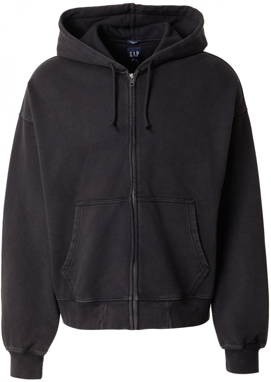 GAP Tepláková bunda  čierna melírovaná