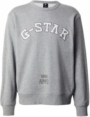 G-STAR Mikina  sivá / tmavosivá / biela