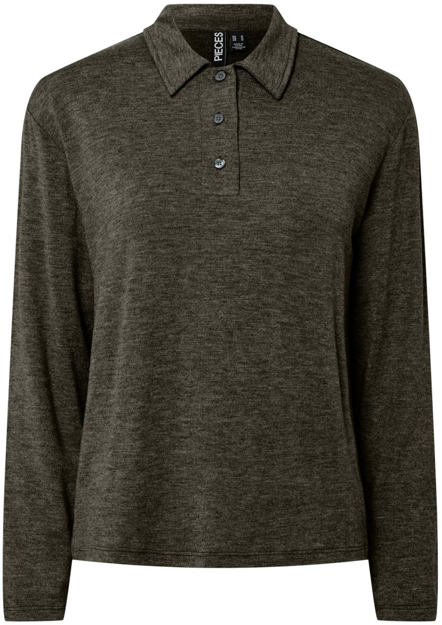 PIECES Tričko 'PCRitt'  hnedá melírovaná