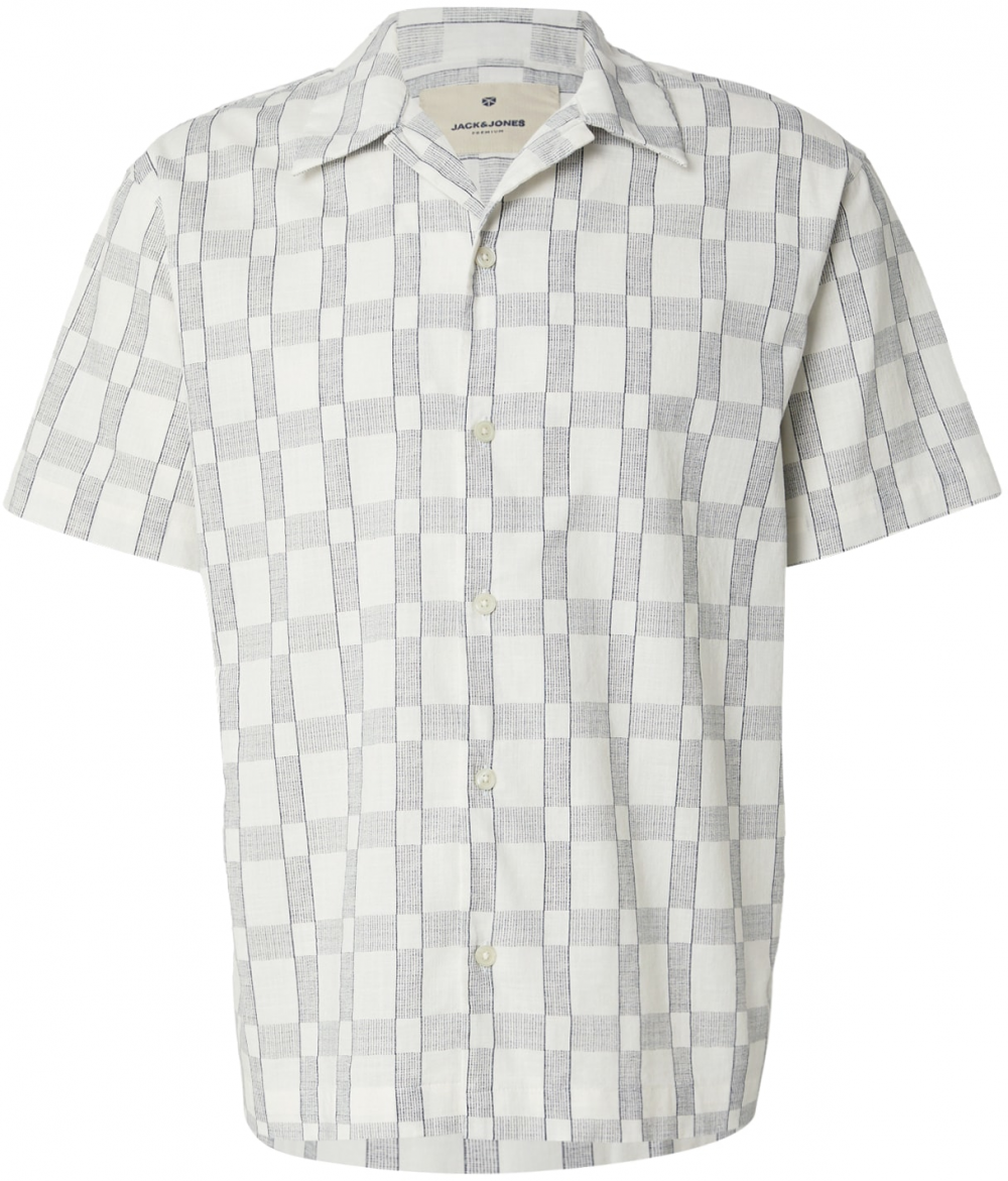 JACK & JONES Košeľa 'JPRBLUKEVIN'  námornícka modrá / svetlosivá