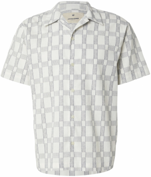 JACK & JONES Košeľa 'JPRBLUKEVIN'  námornícka modrá / svetlosivá