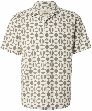 JACK & JONES Košeľa 'JPRBLUKEVIN'  kaki / biela