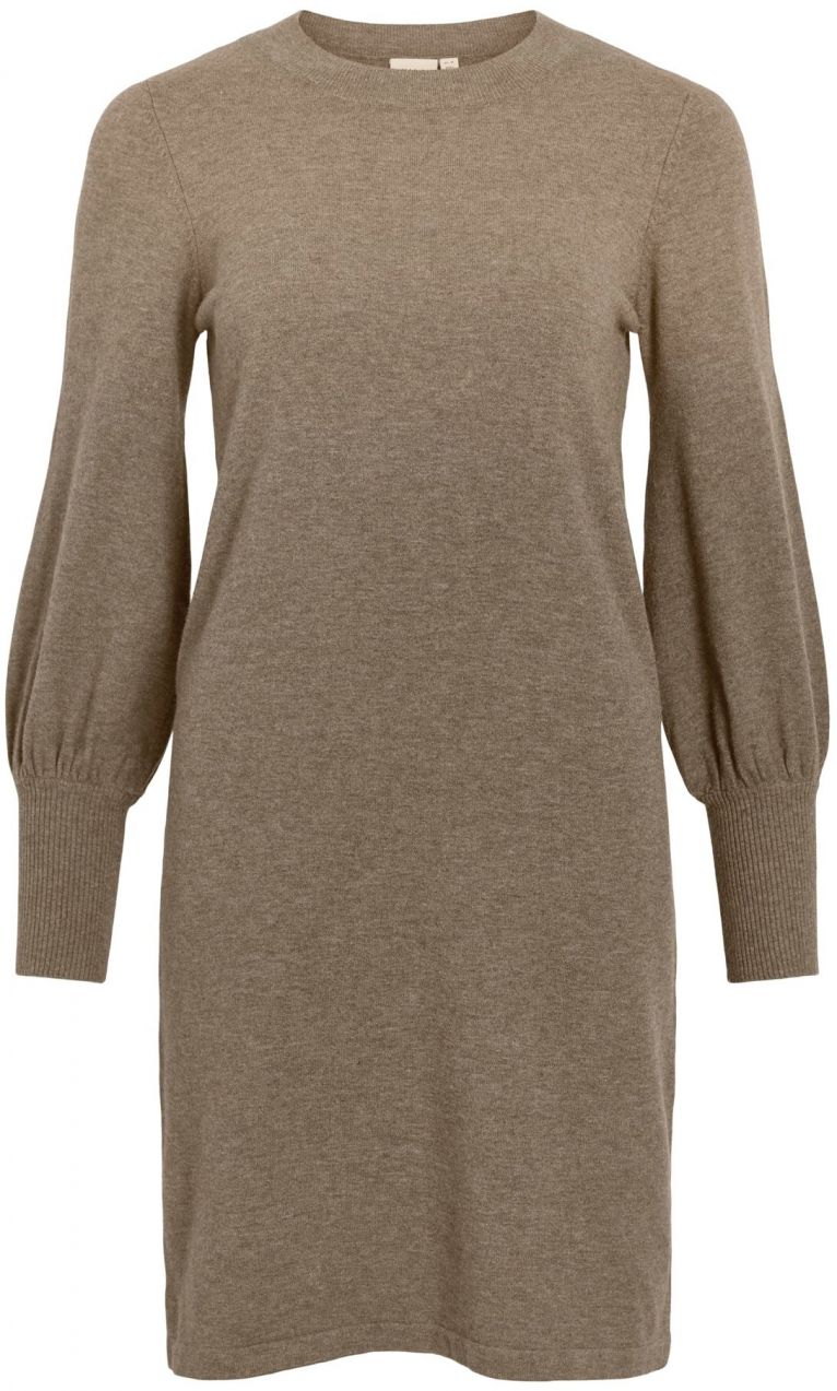 VILA Pletené šaty 'VIKerry'  hnedá melírovaná