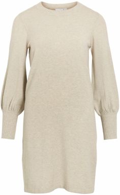 VILA Pletené šaty 'VIKERRY'  béžová melírovaná