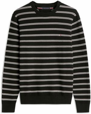TOMMY HILFIGER Sveter 'SEASONAL'  čierna / biela