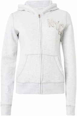 HOLLISTER Tepláková bunda  svetlosivá