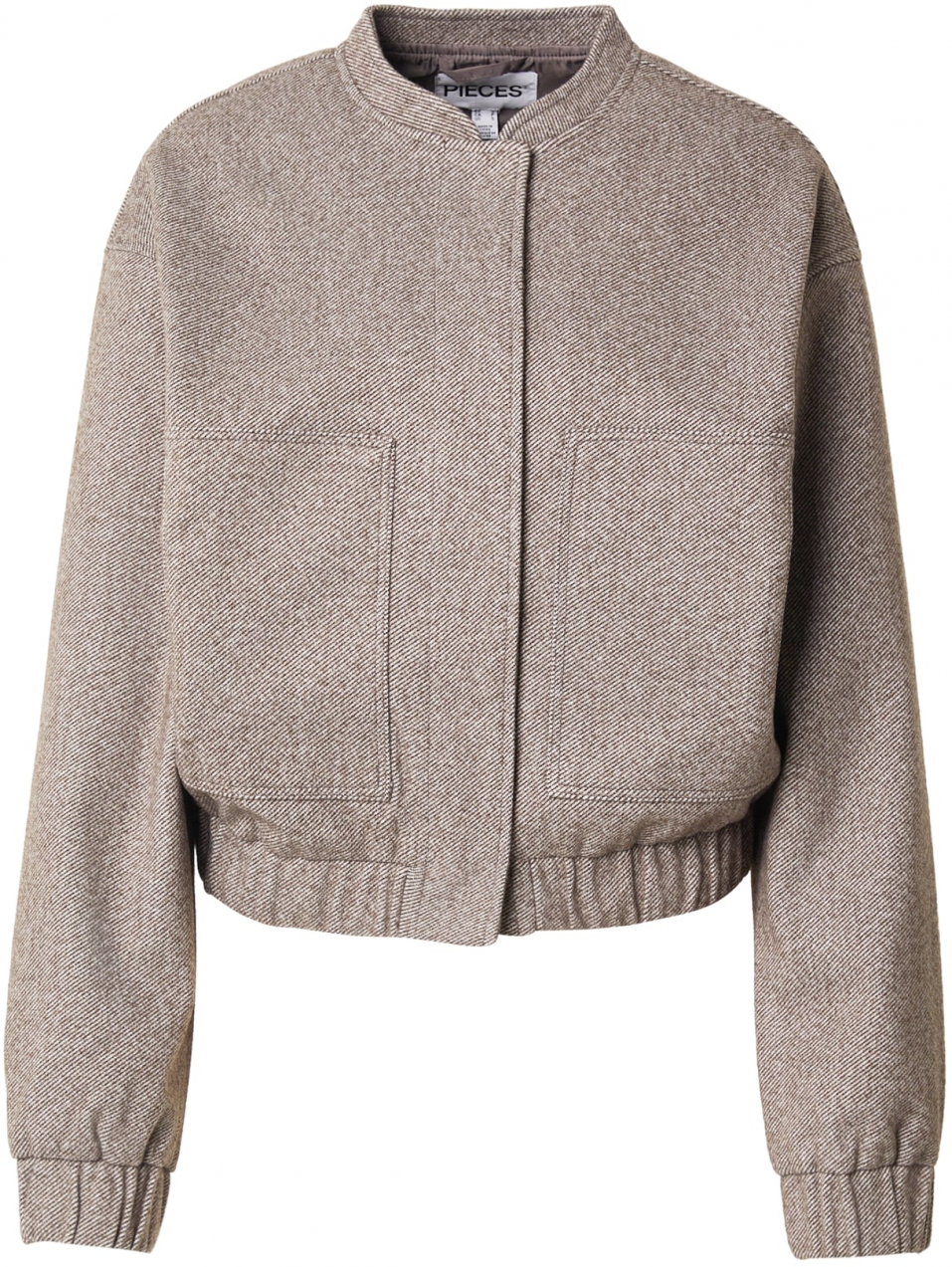 PIECES Prechodná bunda 'PCRILEY'  krémová / tmavohnedá